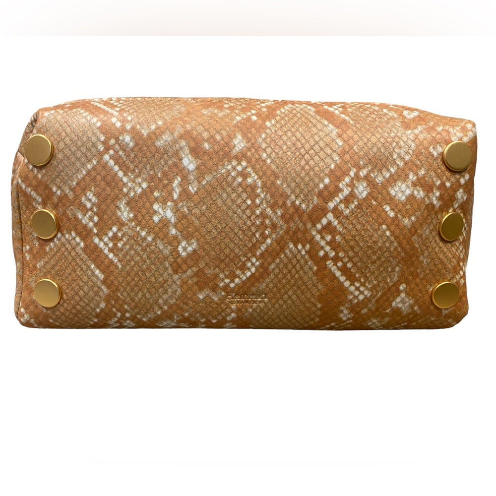 Hammitt snake print with gold studs toast tan make up bag toiletry bag cosmetic